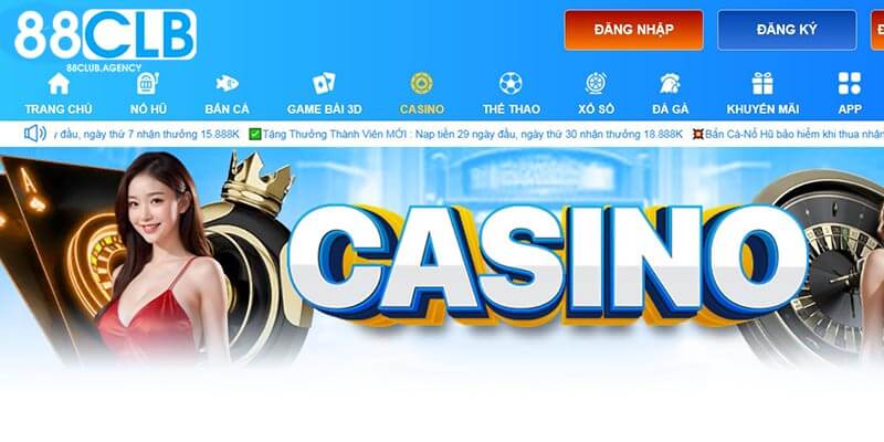 Casino Online 88CLB vô cùng nổi bật và thu hút